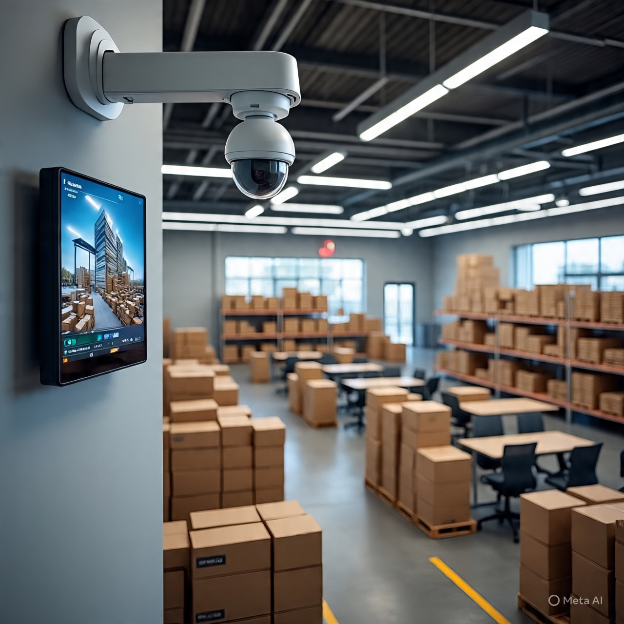 Large-scale commercial CCTV security system installation